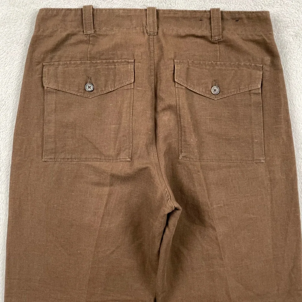 Vintage Banana Republic Pants Mens 31x30 Relaxed Straight Brown Linen Blend